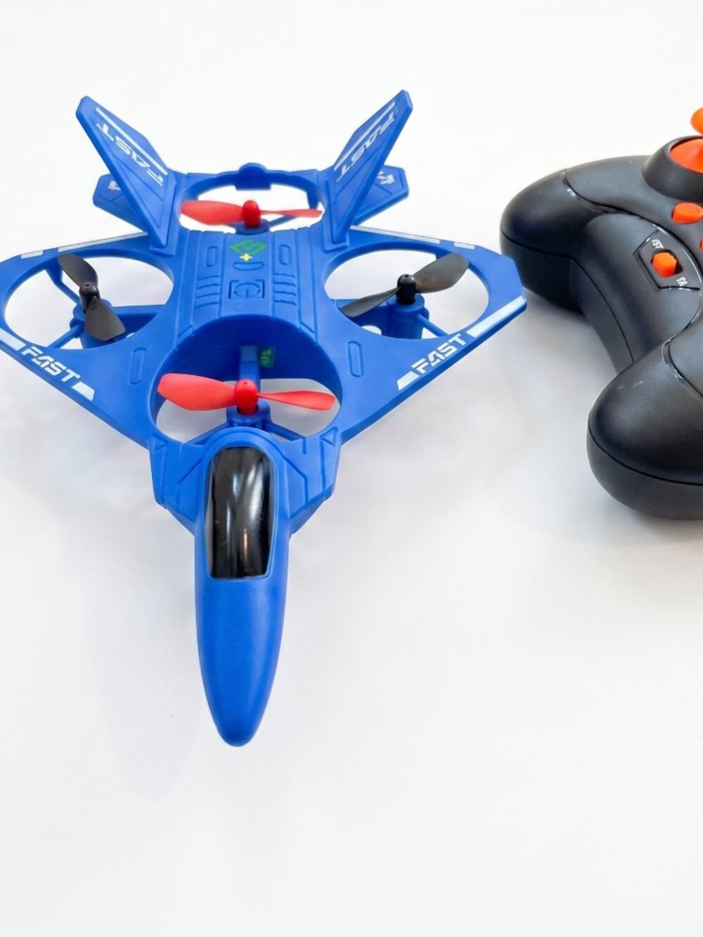 2.4GHz RC Jet Fighter Drone with Remote Controller - Blue Stunt Quadcopter Toy